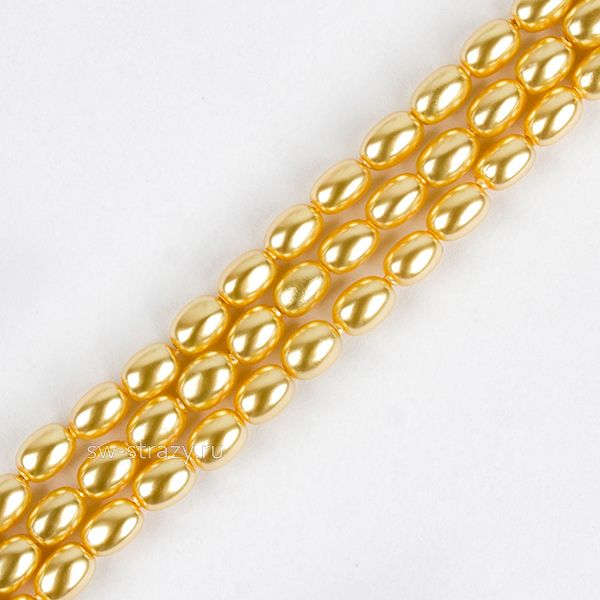 Жемчужины 5824 4 mm Crystal Gold Pearl