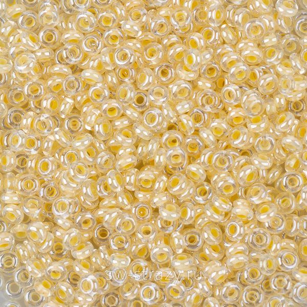 Demi Round 11/0 #0352 Окрашенный изнутри, хрусталь/светлый гиацинт