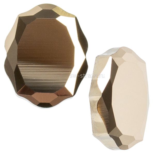 Кристаллы 4142 18x14 mm Crystal Metallic Light Gold