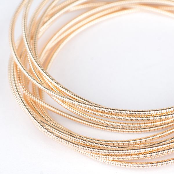 Канитель жесткая Розовое золото 1,25 мм (5гр)