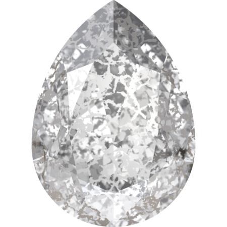 Кристаллы 4320 14x10 mm Crystal Silver Patina