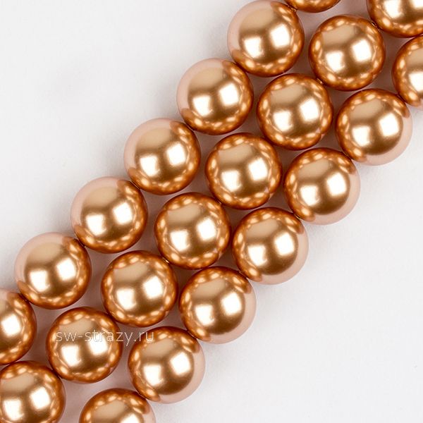 Жемчужины 5810 8 mm Crystal Rose Gold Pearl