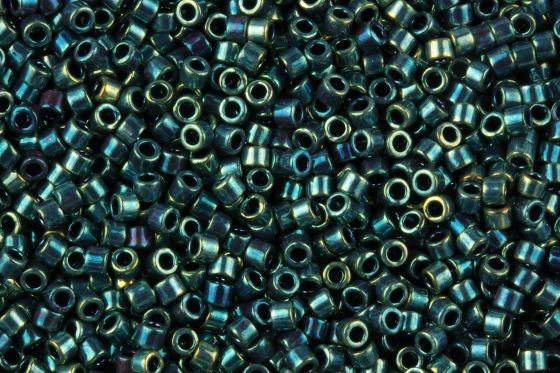 Delica Beads 11/0 DB1006 Blue Green/Gold Iris