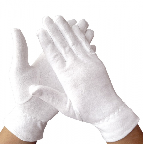 Перчатки белые р.9 (L)