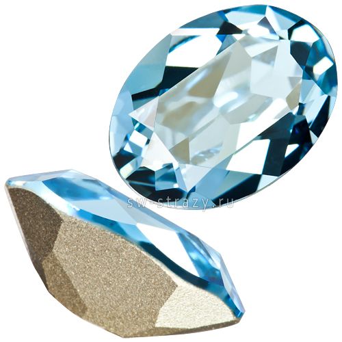 Кристаллы 4120 14x10 mm Aquamarine